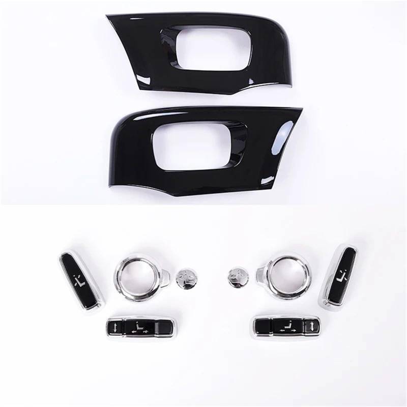 Interieur Dekor Für Land Für Rover Für Discovery 5 L462 LR5 2017-2020 ABS-Seitenabdeckung Für Autositz, Für Range Für Rover Interieur TüRverkleidungen Dekor(Schwarz) von QFJFBGGH