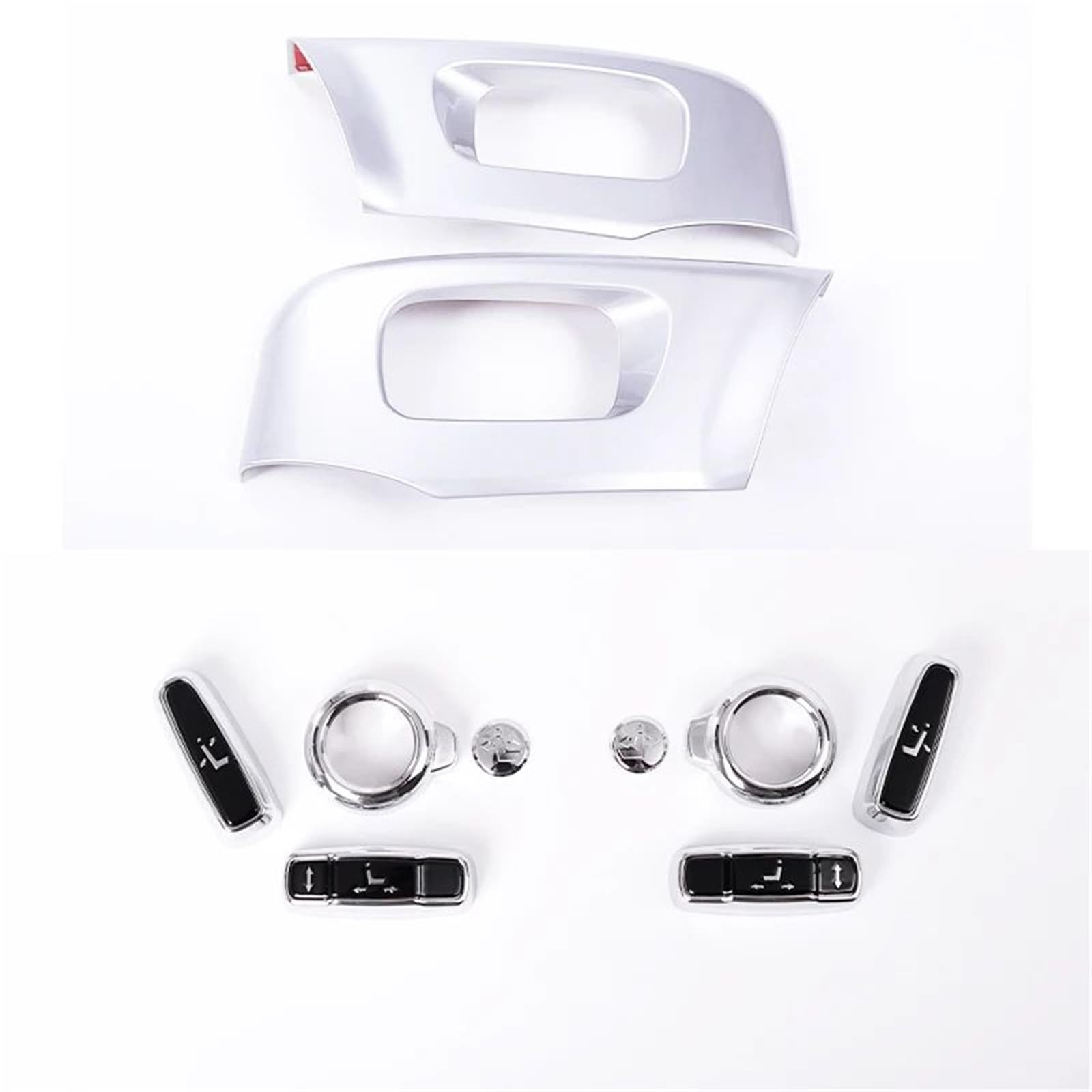 Interieur Dekor Für Land Für Rover Für Discovery 5 L462 LR5 2017-2020 ABS-Seitenabdeckung Für Autositz, Für Range Für Rover Interieur TüRverkleidungen Dekor(Silber) von QFJFBGGH