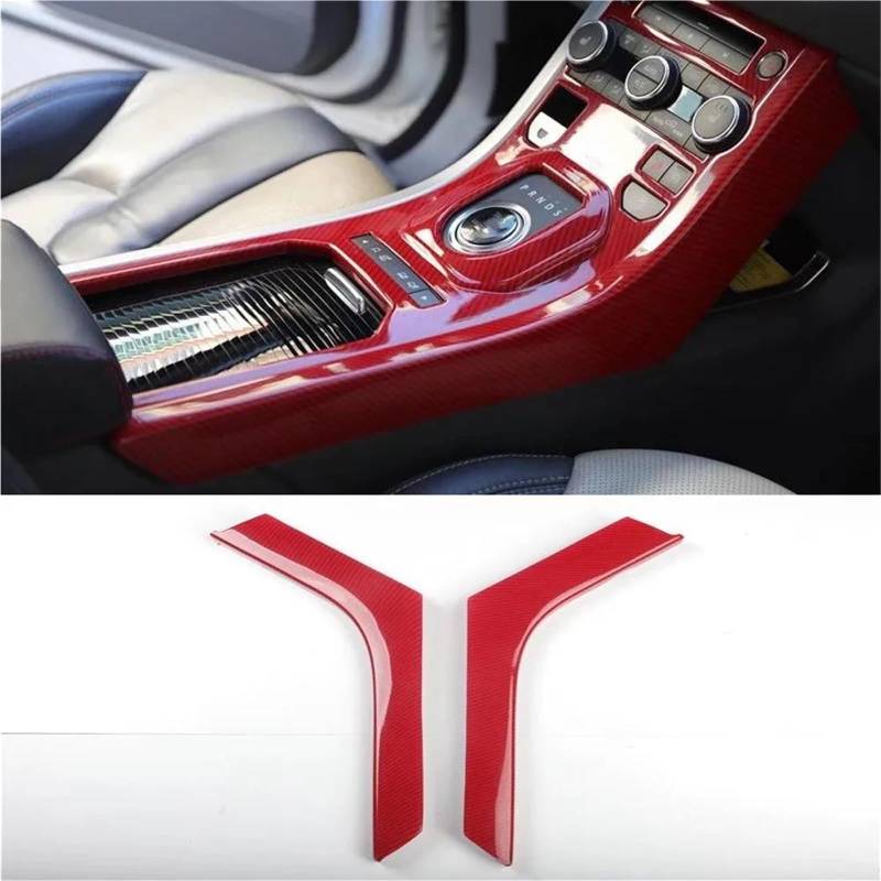 Interieur Dekor Für Land Für Rover Für Range Für Rover Für Evoque 2012-2018 Auto-Schalttafel-Seitendekorationsstreifen ABS Interieur TüRverkleidungen Dekor(Carbon Red) von QFJFBGGH