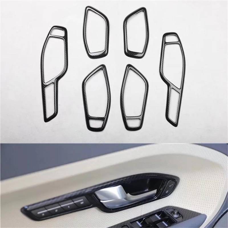 Interieur Dekor Für Land Für Rover Für Range Für Rover Für Evoque 2012-2018 RHD Auto Innentürgriff Rahmenverkleidung ABS Interieur TüRverkleidungen Dekor(Carbon Pattern) von QFJFBGGH