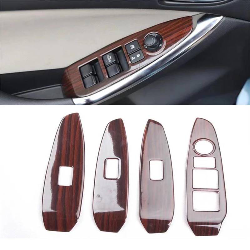 Interieur Dekor Für Mazda Für CX-5 2013-2015 LHD Autotür Armlehne Fensterheber Schalter Abdeckung Trim Innen ABS Auto Styling Interieur TüRverkleidungen Dekor(Holz) von QFJFBGGH