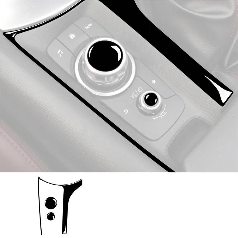 Interieur Dekor Für Mazda Für MX-5 2016-2020 Schwarzer Kunststoff-Auto-Innenraum-Multimedia-Surround-Tastenfeld-Trimmaufkleber Interieur TüRverkleidungen Dekor von QFJFBGGH