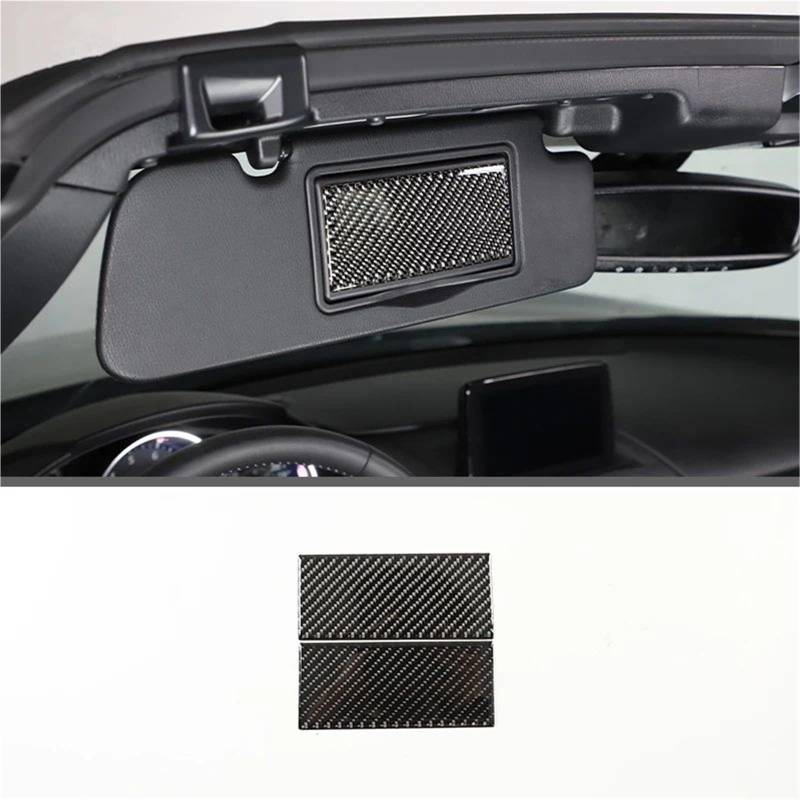 Interieur Dekor Für Mazda Für MX-5 2016-2023 Weiche Carbon Faser Getriebe Shift Rahmen Fenster Lift Griff Schüssel Abdeckung Trim Interieur TüRverkleidungen Dekor(Carbon Texture 12) von QFJFBGGH