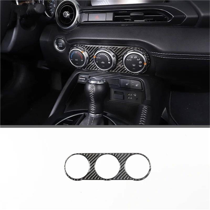 Interieur Dekor Für Mazda Für MX-5 2016-2023 Weiche Carbon Faser Getriebe Shift Rahmen Fenster Lift Griff Schüssel Abdeckung Trim Interieur TüRverkleidungen Dekor(Carbon Texture 13) von QFJFBGGH