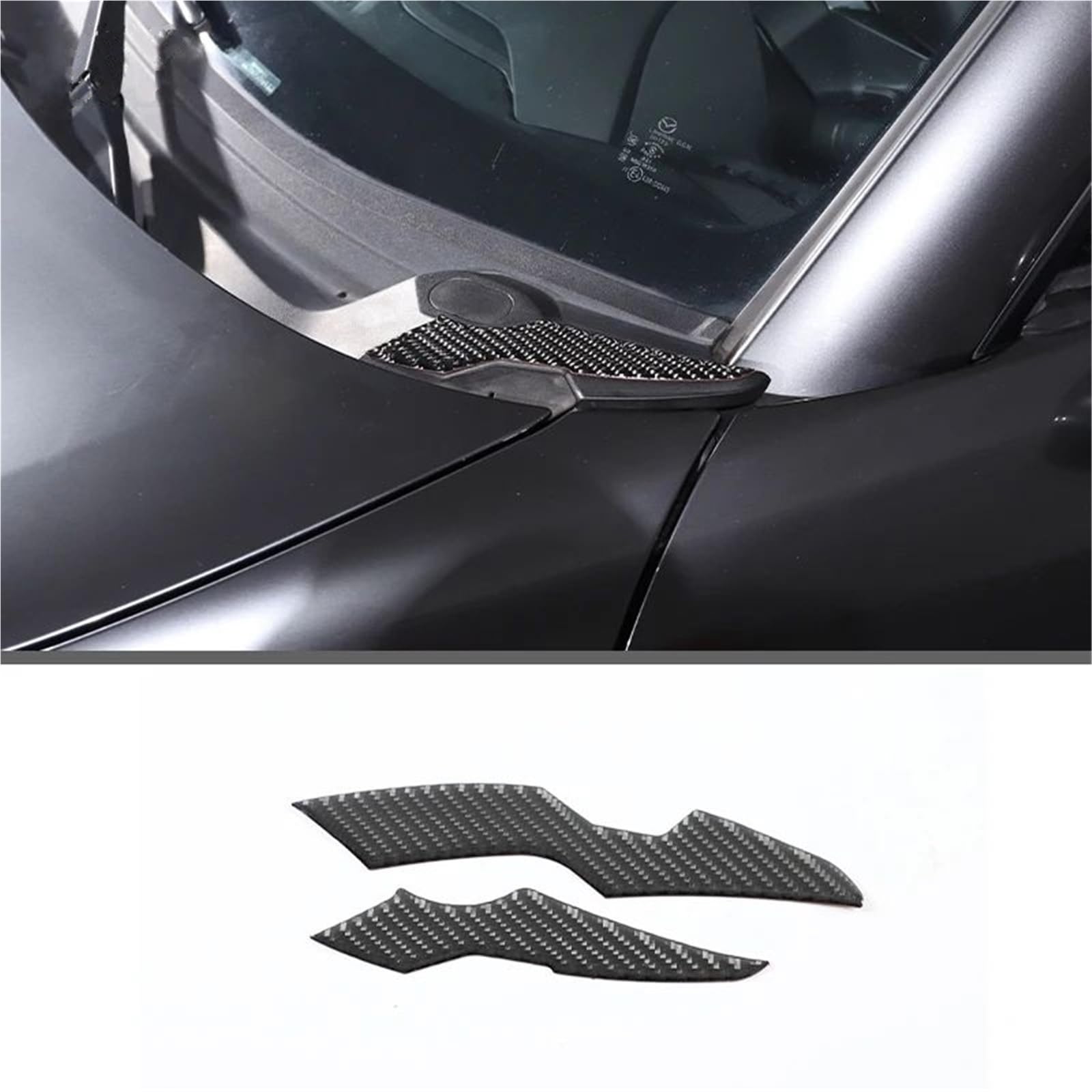 Interieur Dekor Für Mazda Für MX-5 2016-2023 Weiche Carbon Faser Getriebe Shift Rahmen Fenster Lift Griff Schüssel Abdeckung Trim Interieur TüRverkleidungen Dekor(Carbon Texture 15) von QFJFBGGH