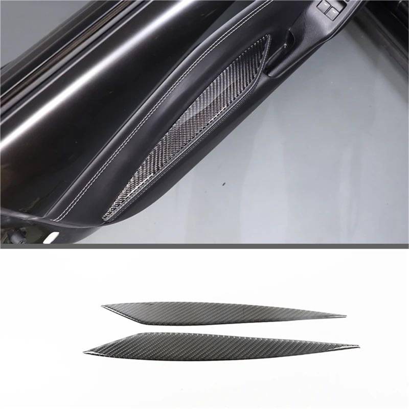Interieur Dekor Für Mazda Für MX-5 2016-2023 Weiche Carbon Faser Getriebe Shift Rahmen Fenster Lift Griff Schüssel Abdeckung Trim Interieur TüRverkleidungen Dekor(Carbon Texture 16) von QFJFBGGH