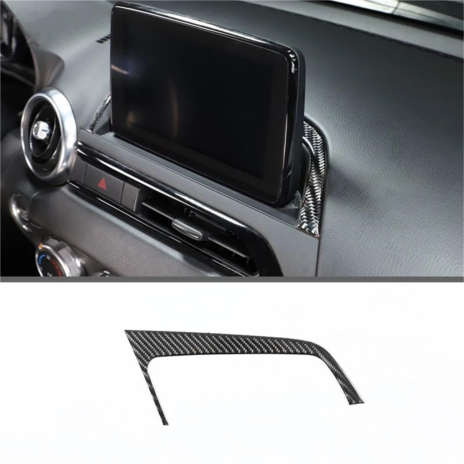 Interieur Dekor Für Mazda Für MX-5 2016-2023 Weiche Carbon Faser Getriebe Shift Rahmen Fenster Lift Griff Schüssel Abdeckung Trim Interieur TüRverkleidungen Dekor(Carbon Texture 17) von QFJFBGGH