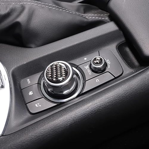 Interieur Dekor Für Mazda Für MX-5 2016-2023 Weiche Carbon Faser Getriebe Shift Rahmen Fenster Lift Griff Schüssel Abdeckung Trim Interieur TüRverkleidungen Dekor(Carbon Texture 2) von QFJFBGGH