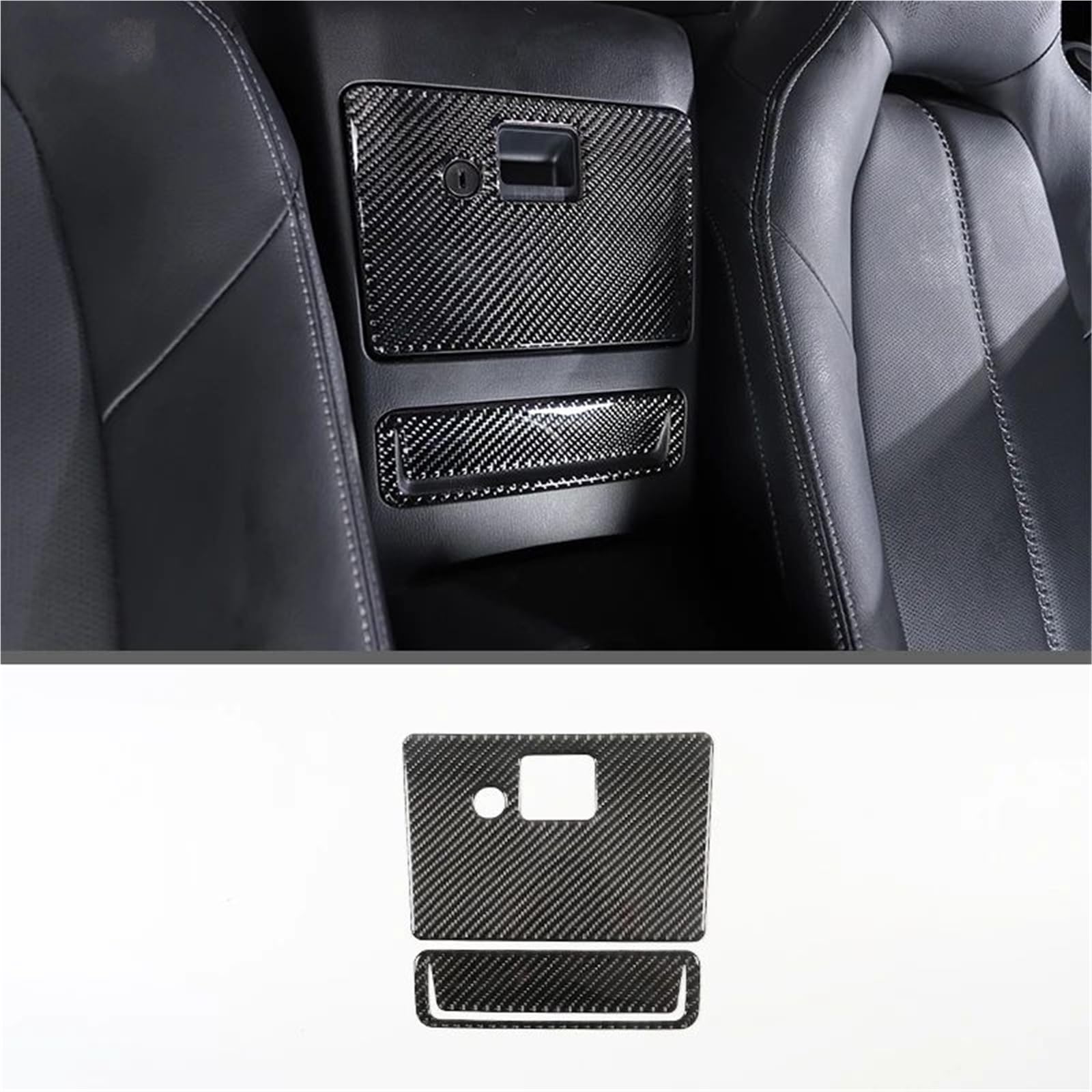 Interieur Dekor Für Mazda Für MX-5 2016-2023 Weiche Carbon Faser Getriebe Shift Rahmen Fenster Lift Griff Schüssel Abdeckung Trim Interieur TüRverkleidungen Dekor(Carbon Texture 29) von QFJFBGGH