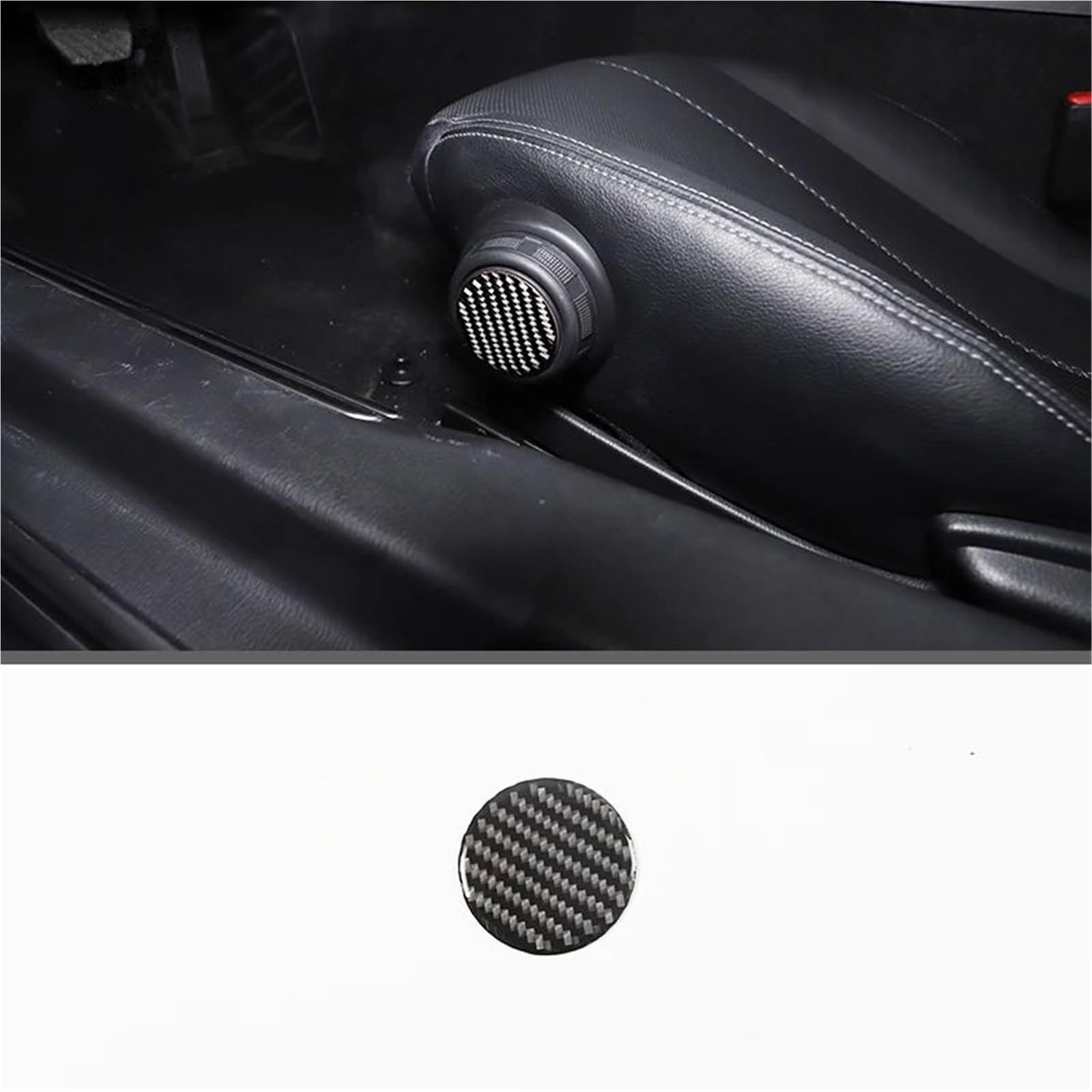 Interieur Dekor Für Mazda Für MX-5 2016-2023 Weiche Carbon Faser Getriebe Shift Rahmen Fenster Lift Griff Schüssel Abdeckung Trim Interieur TüRverkleidungen Dekor(Carbon Texture 3) von QFJFBGGH