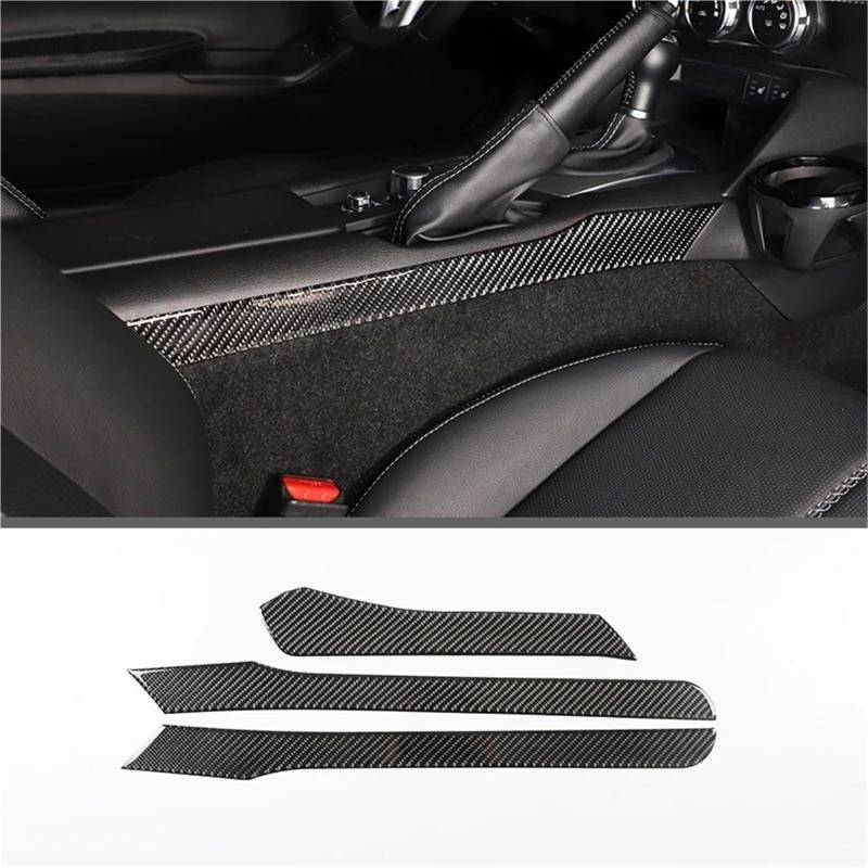 Interieur Dekor Für Mazda Für MX-5 2016-2023 Weiche Carbon Faser Getriebe Shift Rahmen Fenster Lift Griff Schüssel Abdeckung Trim Interieur TüRverkleidungen Dekor(Carbon Texture 30) von QFJFBGGH