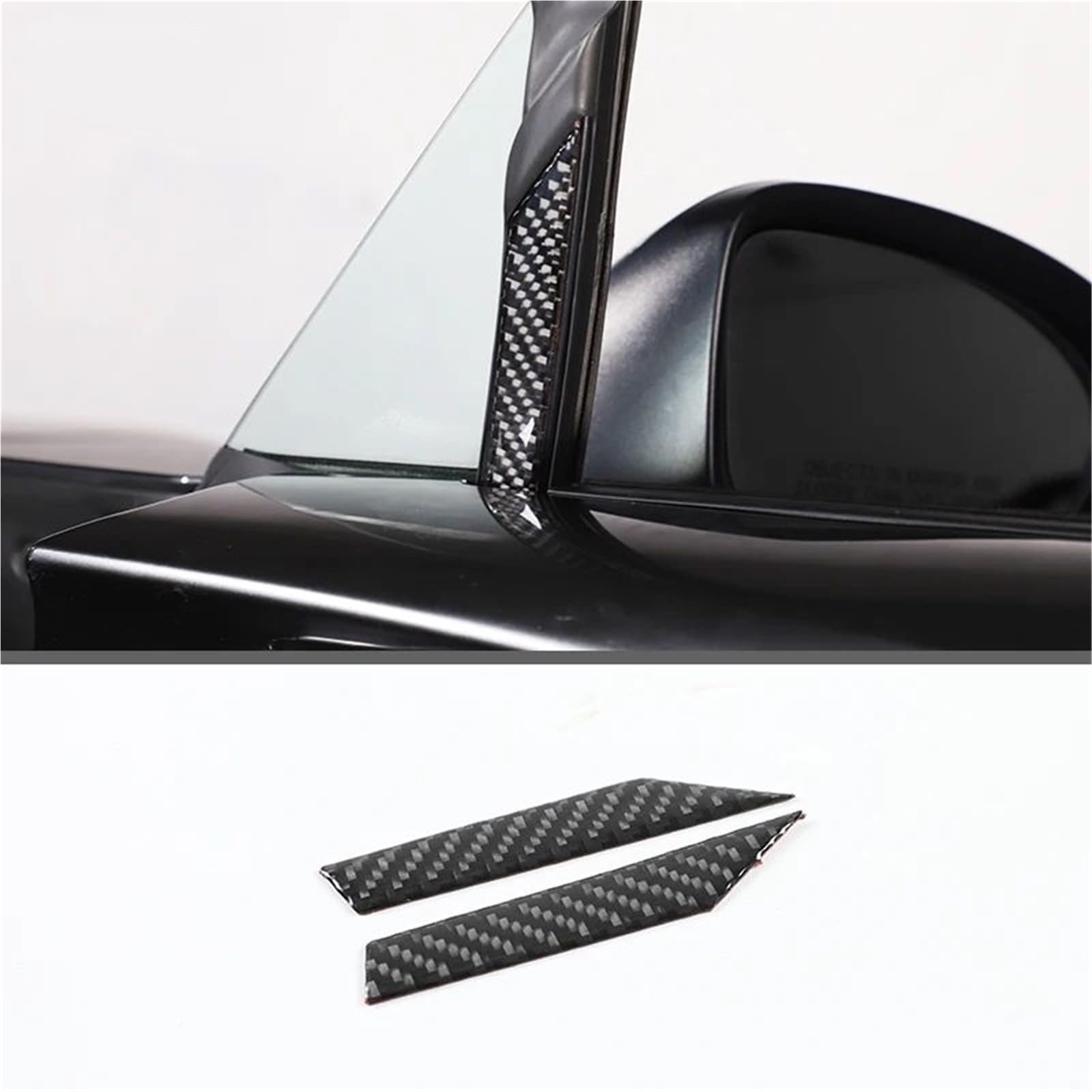 Interieur Dekor Für Mazda Für MX-5 2016-2023 Weiche Carbon Faser Getriebe Shift Rahmen Fenster Lift Griff Schüssel Abdeckung Trim Interieur TüRverkleidungen Dekor(Carbon Texture 5) von QFJFBGGH