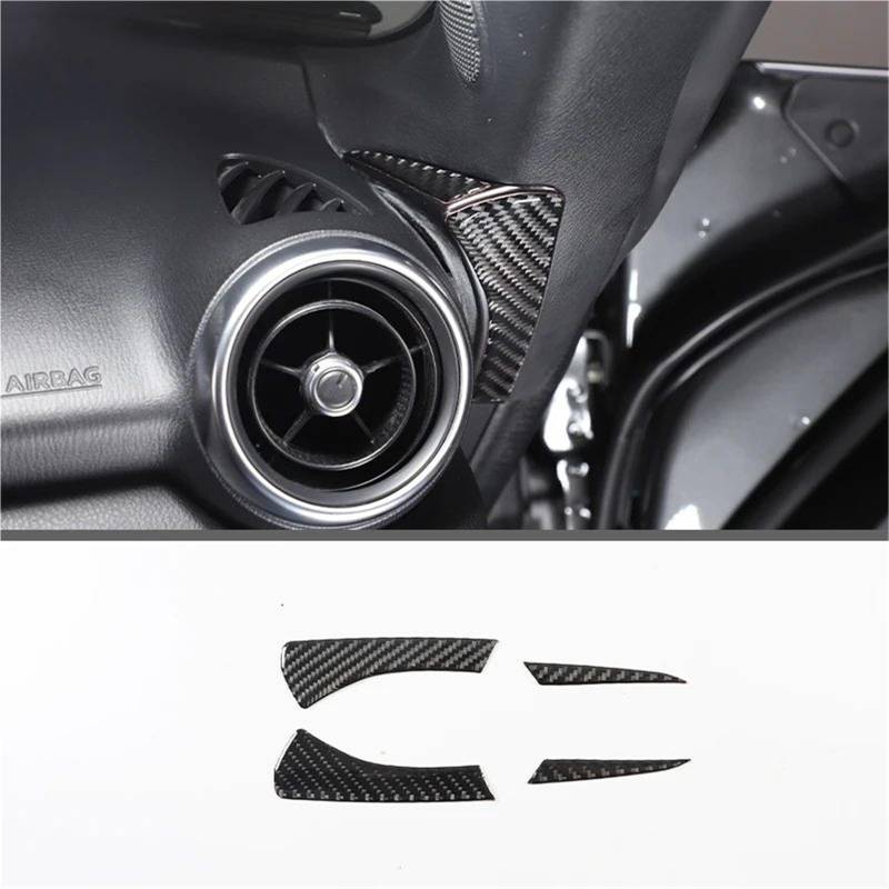 Interieur Dekor Für Mazda Für MX-5 2016-2023 Weiche Carbon Faser Getriebe Shift Rahmen Fenster Lift Griff Schüssel Abdeckung Trim Interieur TüRverkleidungen Dekor(Carbon Texture 7) von QFJFBGGH