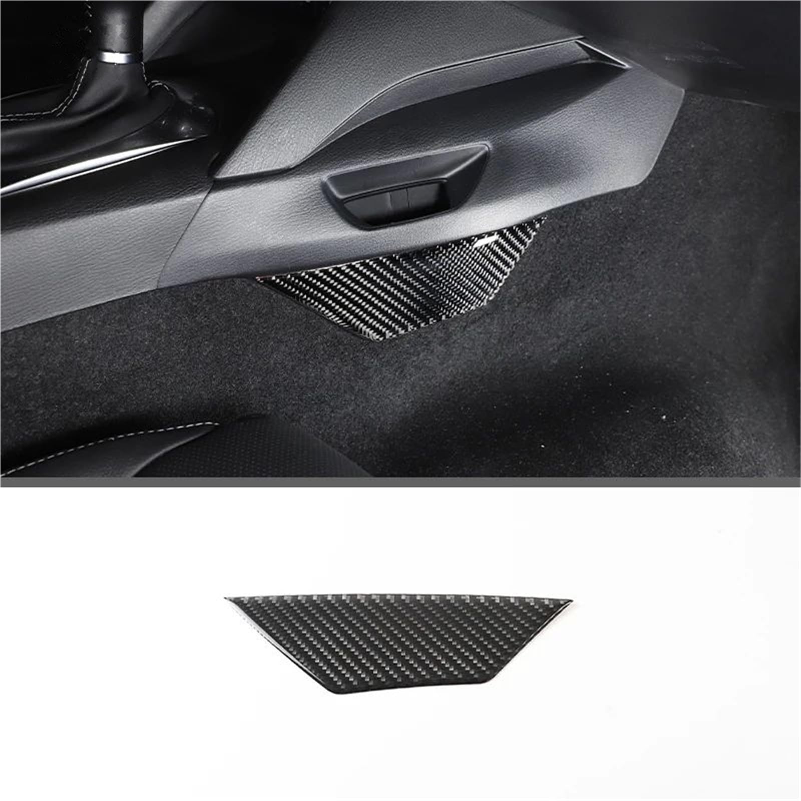 Interieur Dekor Für Mazda Für MX-5 2016-2023 Weiche Carbon Faser Getriebe Shift Rahmen Fenster Lift Griff Schüssel Abdeckung Trim Interieur TüRverkleidungen Dekor(Carbon Texture 8) von QFJFBGGH