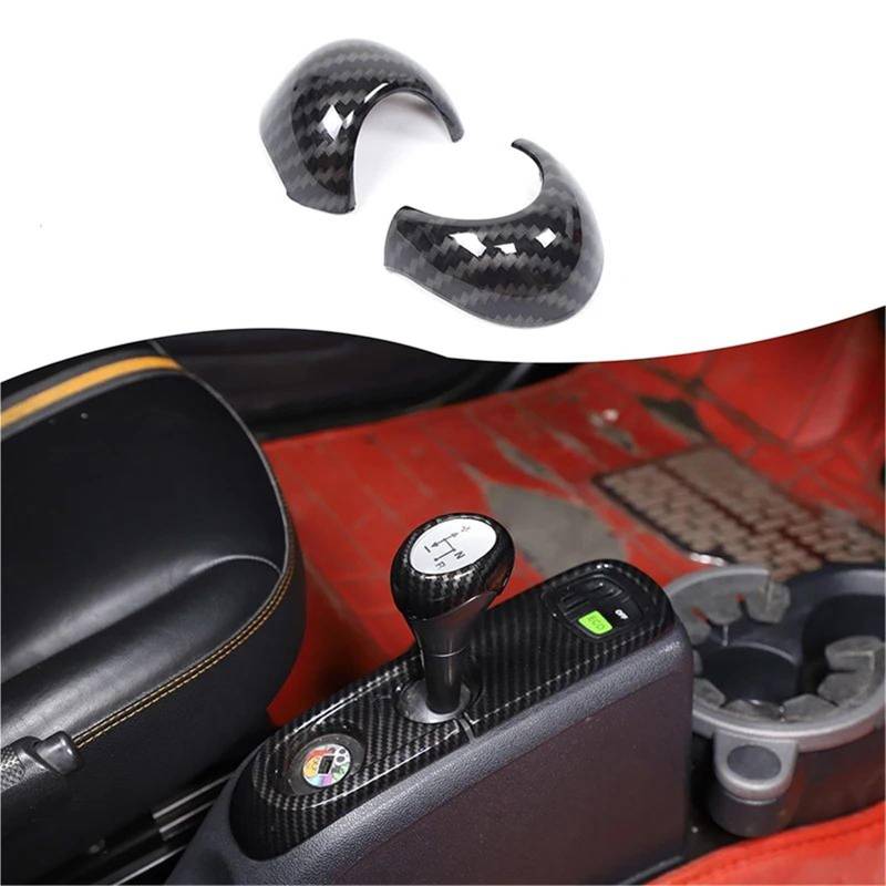 Interieur Dekor Für Mercedes Für Benz Für Smart 451 Für Fortwo 2009-2015 ABS Auto Schaltknauf Schutz Abdeckung Aufkleber Interieur TüRverkleidungen Dekor(Carbon Texture 1) von QFJFBGGH