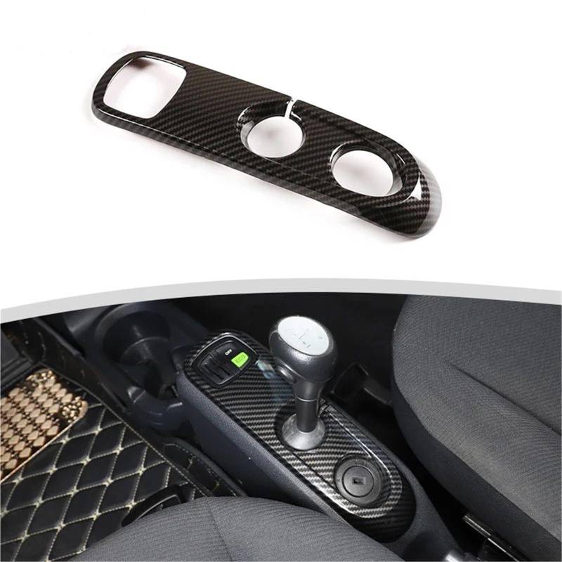 Interieur Dekor Für Mercedes Für Benz Für Smart 451 Für Fortwo 2009-2015 ABS Auto Schaltknauf Schutz Abdeckung Aufkleber Interieur TüRverkleidungen Dekor(Carbon Texture 2) von QFJFBGGH