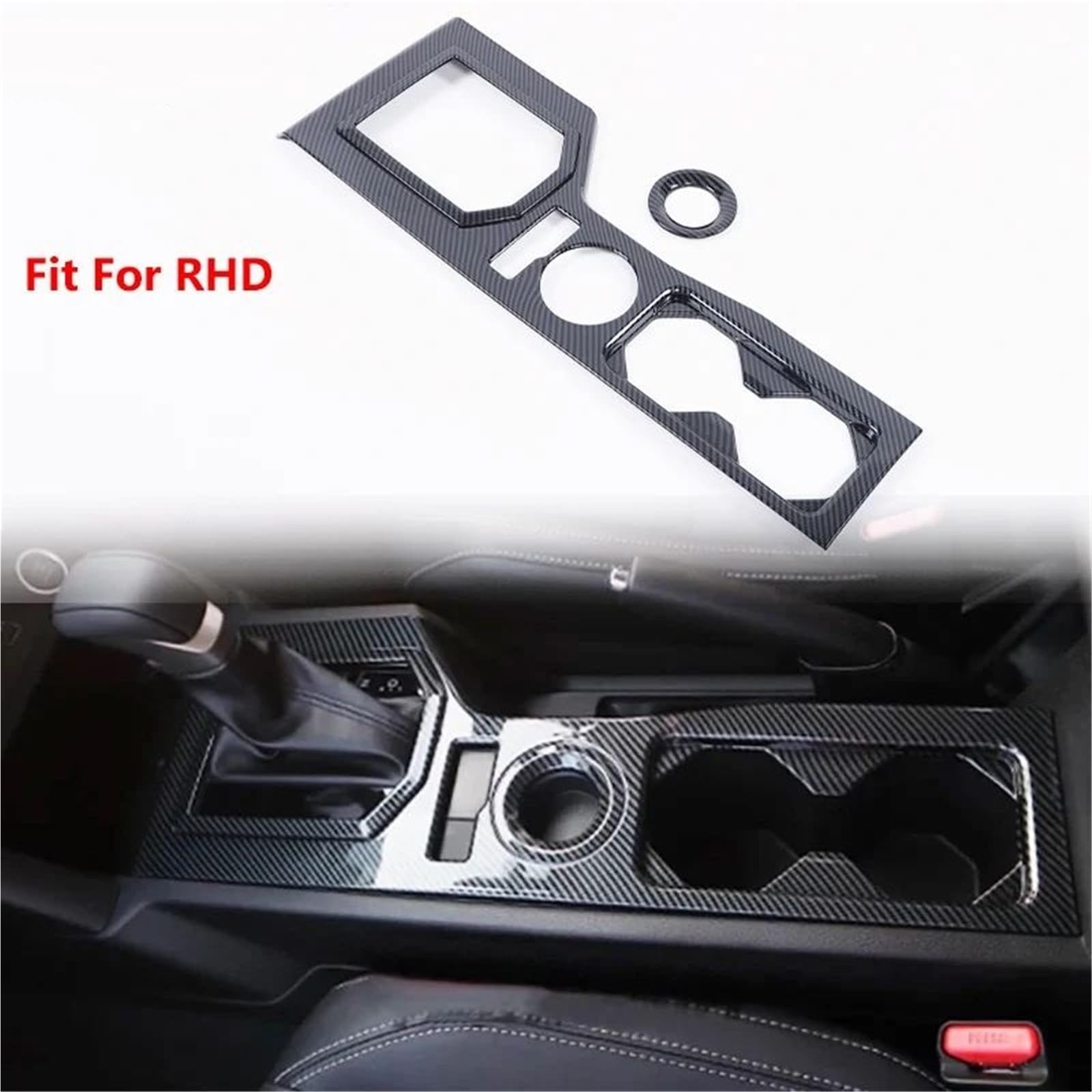 Interieur Dekor Für Mitsubishi Für Triton Für L200 ABS Carbon Fiber Texture Getriebe Shift Panel Innen Tür Griff Schüssel Abdeckung Interieur TüRverkleidungen Dekor(Carbon Texture 1) von QFJFBGGH