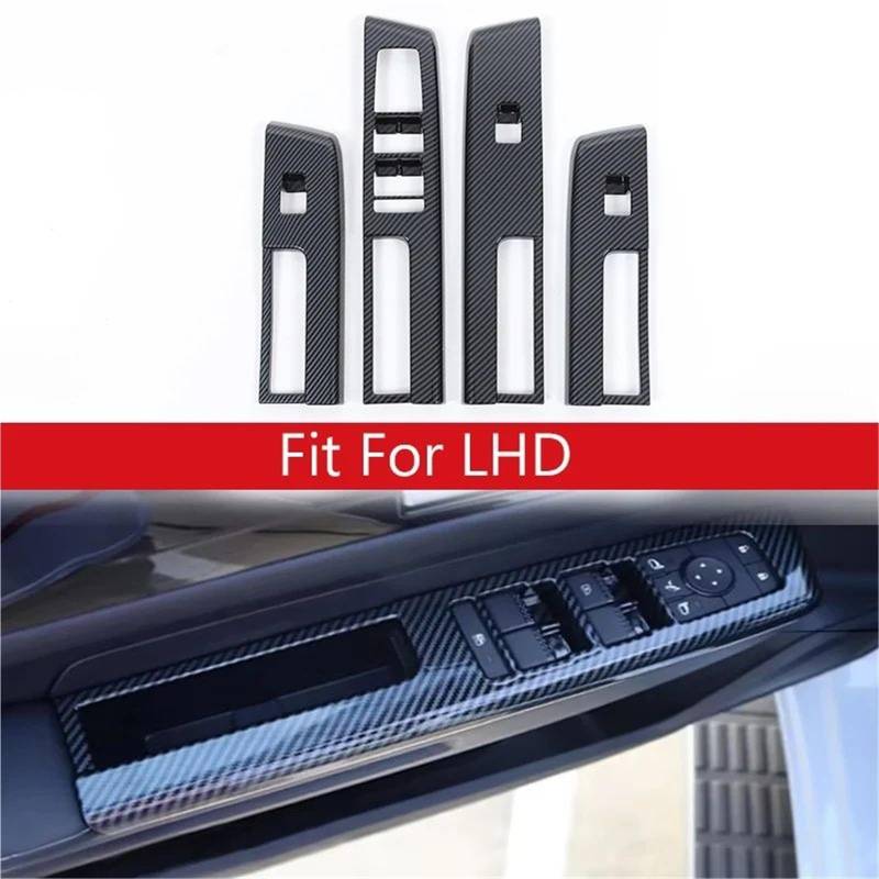 Interieur Dekor Für Mitsubishi Für Triton Für L200 ABS Carbon Fiber Texture Getriebe Shift Panel Innen Tür Griff Schüssel Abdeckung Interieur TüRverkleidungen Dekor(Carbon Texture 17) von QFJFBGGH
