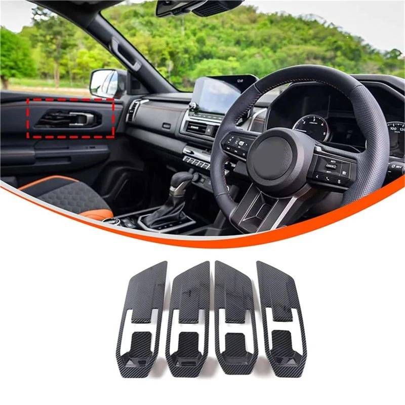 Interieur Dekor Für Mitsubishi Für Triton Für L200 ABS Carbon Fiber Texture Getriebe Shift Panel Innen Tür Griff Schüssel Abdeckung Interieur TüRverkleidungen Dekor(Carbon Texture 7) von QFJFBGGH