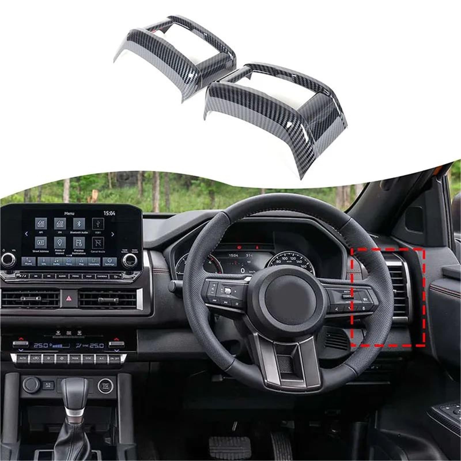 Interieur Dekor Für Mitsubishi Für Triton Für L200 ABS Carbon Fiber Texture Getriebe Shift Panel Innen Tür Griff Schüssel Abdeckung Interieur TüRverkleidungen Dekor(Carbon Texture 9) von QFJFBGGH