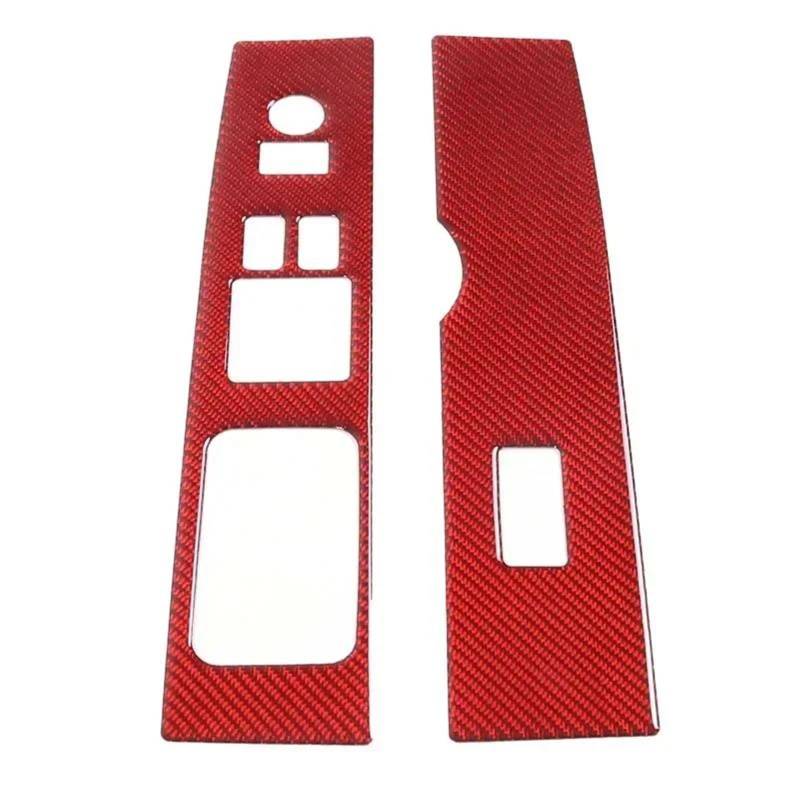 Interieur Dekor Für Nissan Für 350Z 2003-2006 Auto Glas Lift Schalter Taste Rahmen Aufkleber Auto Innen Zubehör LHD Interieur TüRverkleidungen Dekor(Rot) von QFJFBGGH