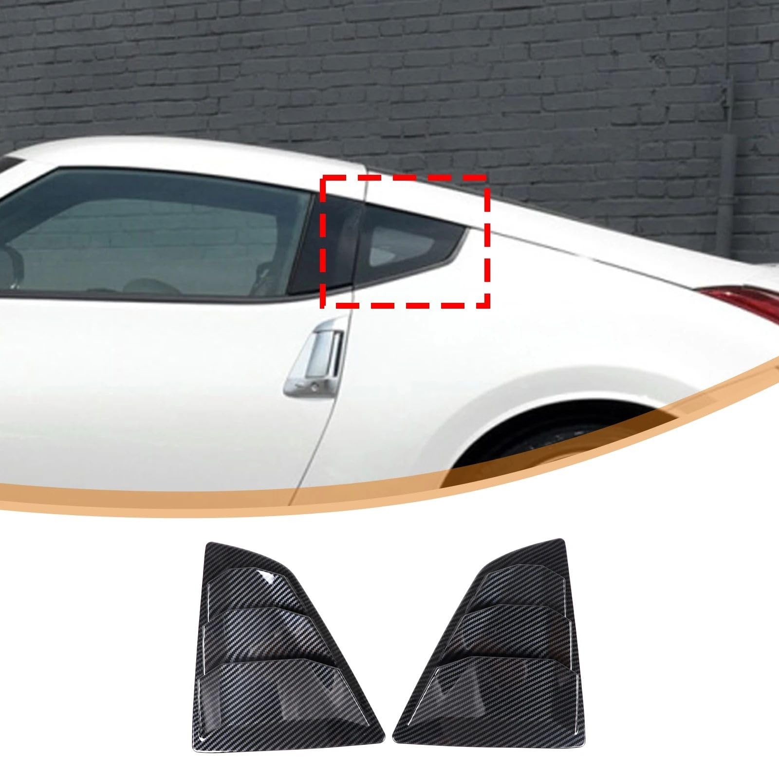Interieur Dekor Für Nissan Für 370Z 2009-2020 Auto-Schalthebelabdeckung ABS-Kohlefasermuster Auto-Innenausstattung Interieur TüRverkleidungen Dekor(Style 6) von QFJFBGGH