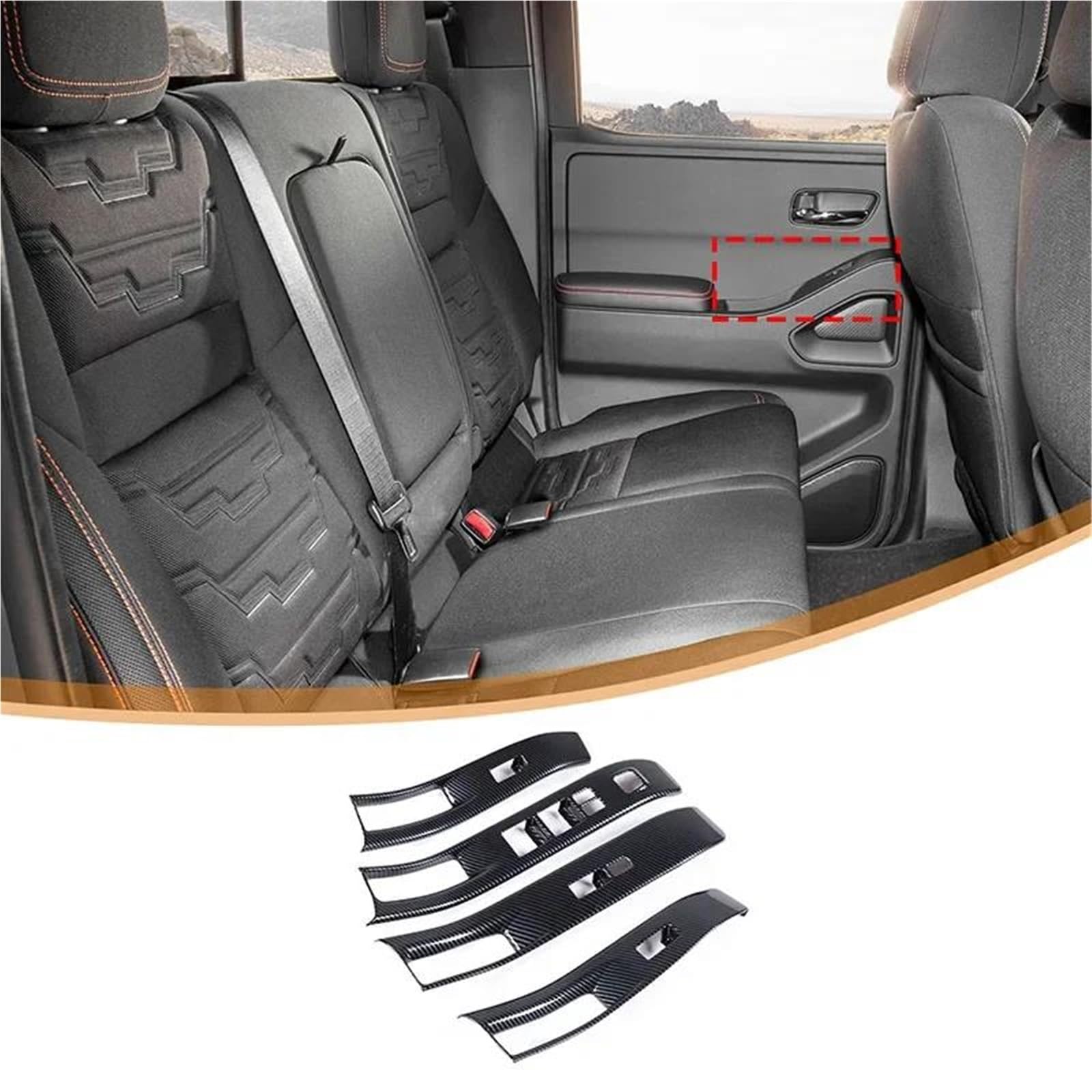 Interieur Dekor Für Nissan Für Frontier 2022-2024 Auto Fensterheber Schalter Panel Abdeckung Trim ABS Innen Zubehör LHD Interieur TüRverkleidungen Dekor Interieur Dekor Für Nissan Für Frontier 2022-2024 Auto Fensterheber Schalter Panel Abdeckung Trim ABS Innen Zubehör LHD Interieur TüRverkleidungen Dekor von QFJFBGGH