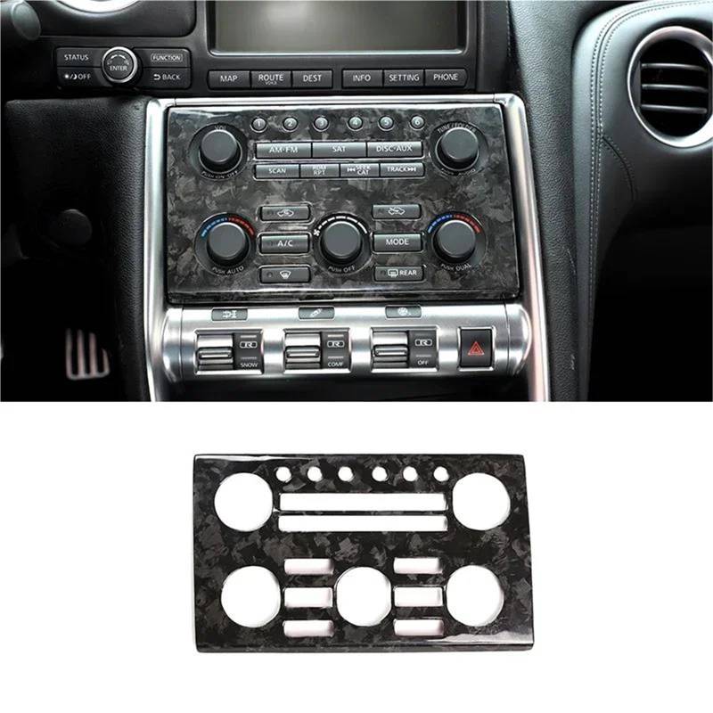 Interieur Dekor Für Nissan Für GTR R35 2008-2016 Center Volume Panel Rahmen Trim Auto Trim Center Volume Panel Trim Rahmen Interieur TüRverkleidungen Dekor(Style 3-LHD) von QFJFBGGH