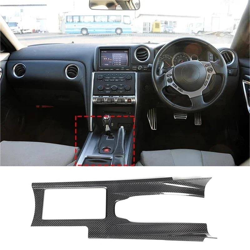 Interieur Dekor Für Nissan Für GTR R35 2008-2016 RHD Carbon Fiber Zentrale Steuerung Shifter Panel Rahmen Trim Auto Innen Interieur TüRverkleidungen Dekor(Style 2 RHD) von QFJFBGGH