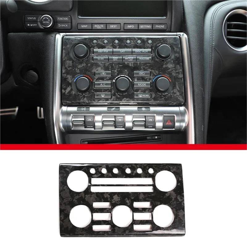 Interieur Dekor Für Nissan Für GTR R35 2008-2016 Zentrale Steuerung Volumen Panel Dekorative Rahmen Abdeckung Aufkleber Innen Interieur TüRverkleidungen Dekor(Forged pattern-LHD) von QFJFBGGH