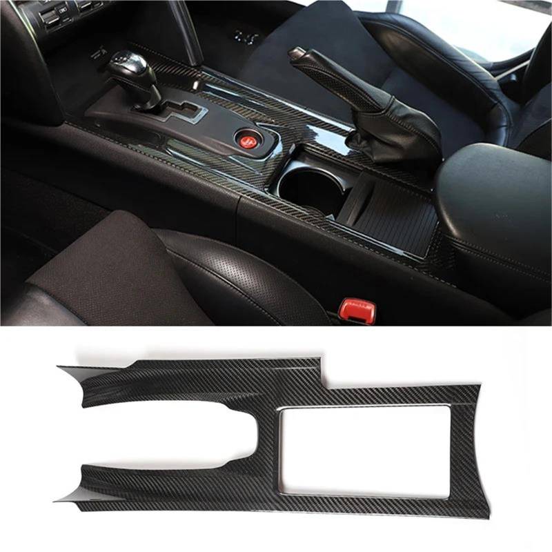 Interieur Dekor Für Nissan Für GTR R35 Interieur Carbonfaser Auto Mittelkonsole Wasserbecherverkleidung Getrieberahmenverkleidung Interieur TüRverkleidungen Dekor(Gloss Carbon-LHD) von QFJFBGGH