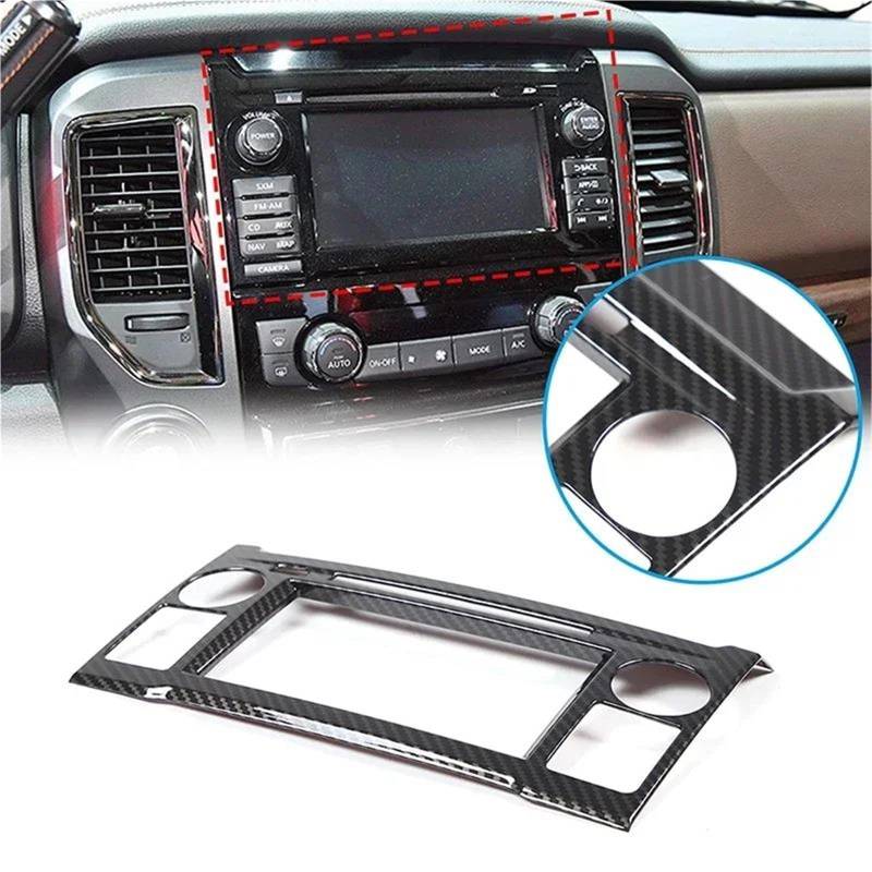 Interieur Dekor Für Nissan Für Titan 2016-2019 ABS Carbon Fiber Style Auto Navigation Bildschirm Rahmen Dekorative Aufkleber Interieur TüRverkleidungen Dekor von QFJFBGGH