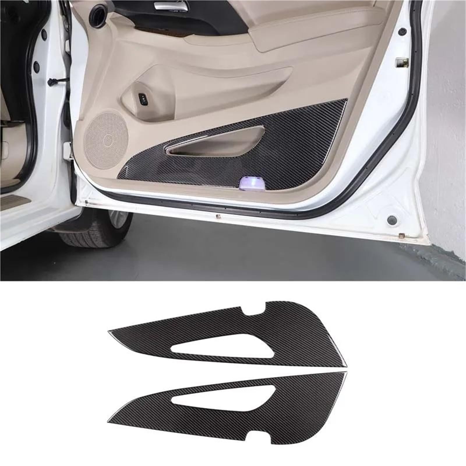 Interieur Dekor Für Odyssey RB3 RB4 2009-2014 Autotür-Anti-Kick-Panel-Aufkleber Weiche Kohlefaser-Textur Autozubehör Interieur TüRverkleidungen Dekor(Front door) von QFJFBGGH