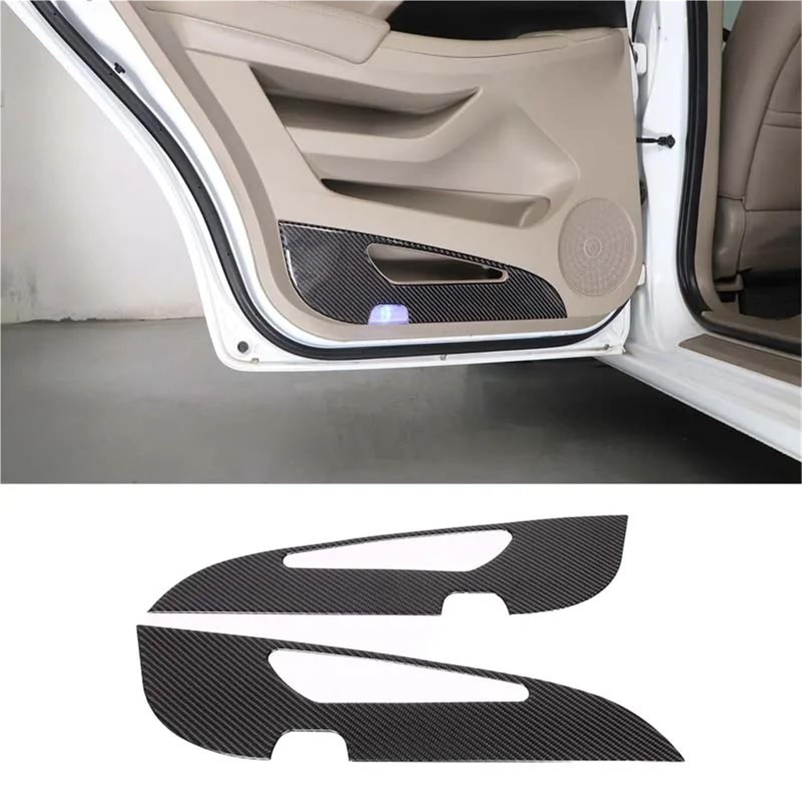 Interieur Dekor Für Odyssey RB3 RB4 2009-2014 Autotür-Anti-Kick-Panel-Aufkleber Weiche Kohlefaser-Textur Autozubehör Interieur TüRverkleidungen Dekor(Rear door) von QFJFBGGH