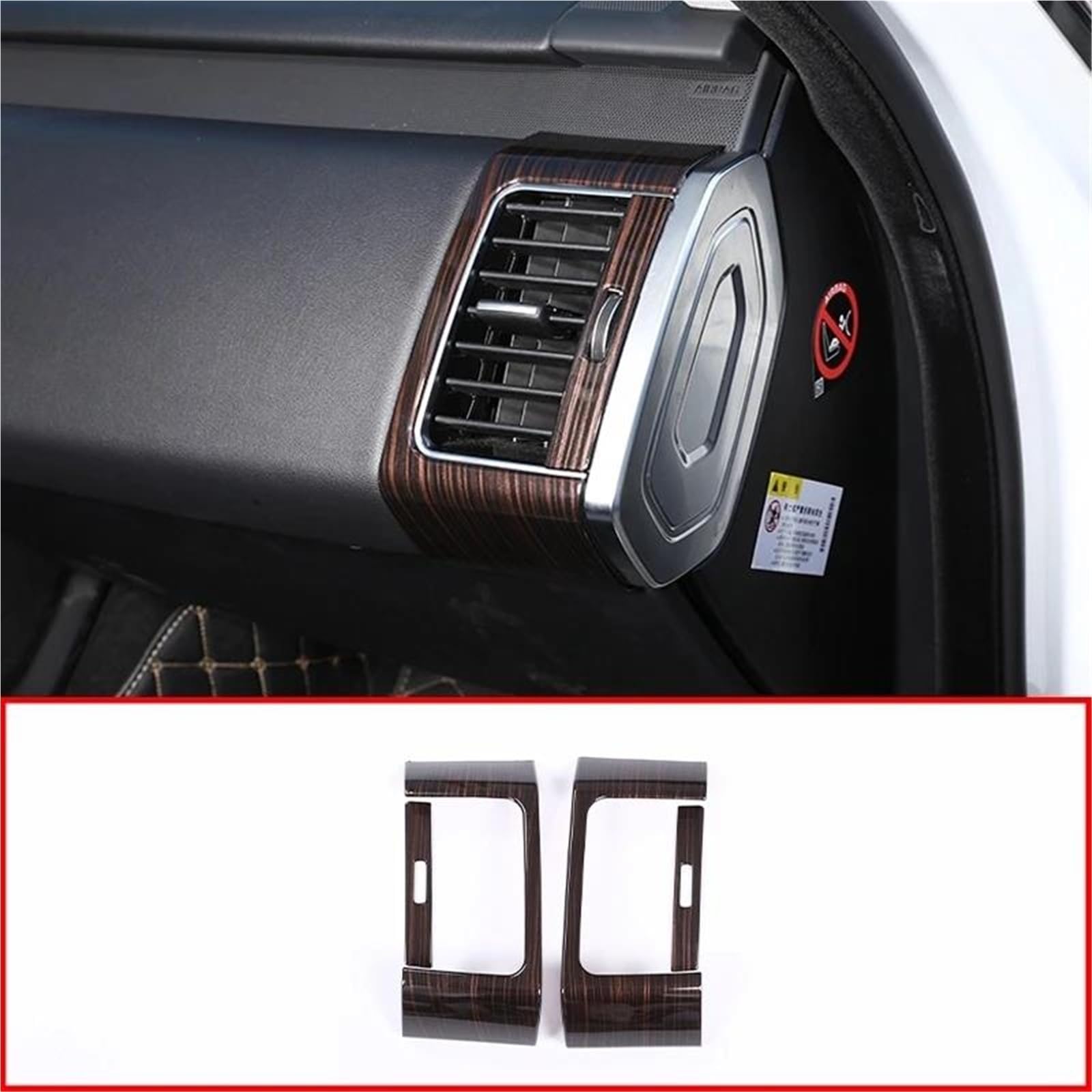 Interieur Dekor Für Range Für Rover Für Sport 2014-2018 Armaturenbrett-Seitenluftauslass-Panel-Rahmenverkleidungs-Schutzabdeckung Interieur TüRverkleidungen Dekor(Wood grain) von QFJFBGGH