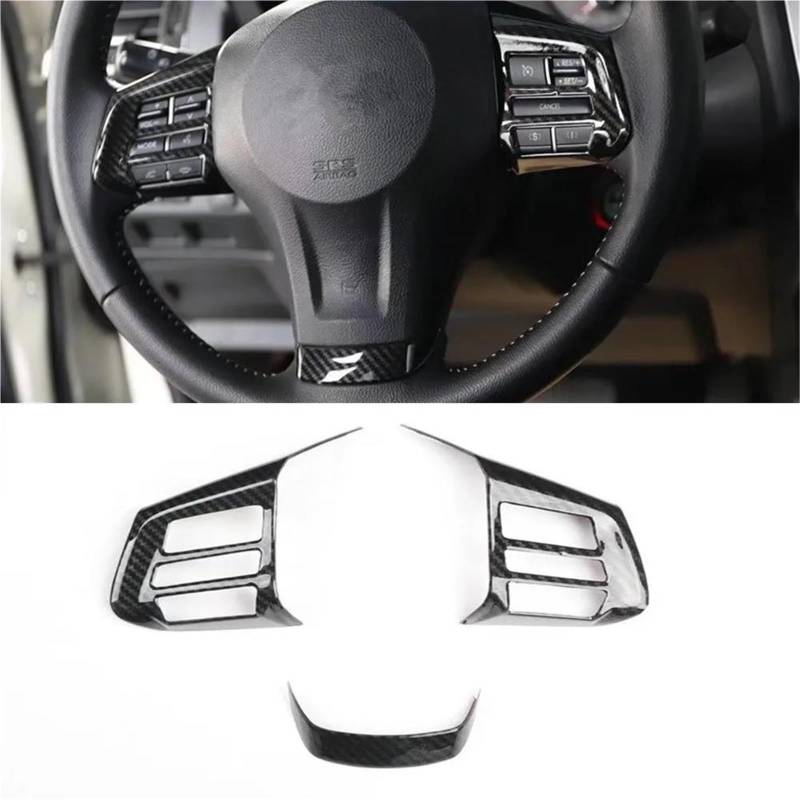 Interieur Dekor Für Subaru Für Forester 2013 2014 2015 Auto Lenkrad Dekoration Lünette Abdeckung Trim ABS Styling 3 Stücke Interieur TüRverkleidungen Dekor(Carbon Pattern) von QFJFBGGH