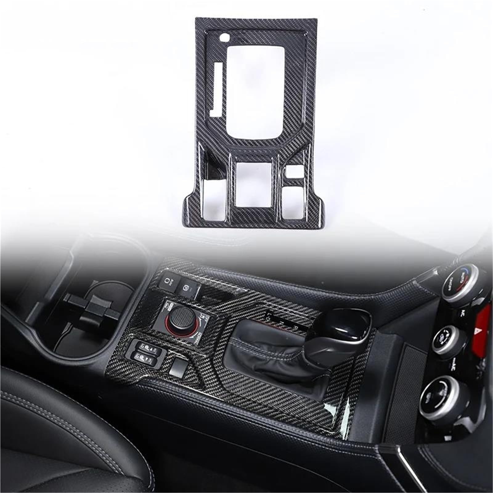 Interieur Dekor Für Subaru Für Forester 2019-2024 Carbon Fiber Auto Innen Getriebe Shift Panel Fram Abdeckung Trimmt Aufkleber Interieur TüRverkleidungen Dekor(Style A 1PCS) von QFJFBGGH