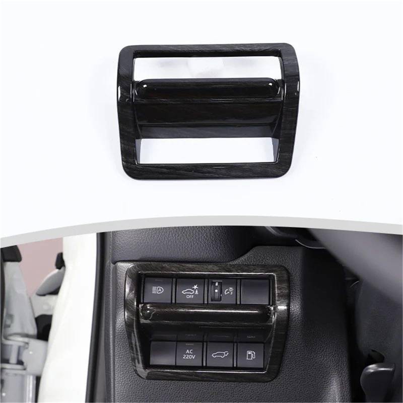 Interieur Dekor Für Toyota Für Land Für Cruiser Für Prado 2024-2025 ABS Auto Scheinwerfer Schalter Dekorative Rahmen Auto Innen Interieur TüRverkleidungen Dekor(Wood grain) von QFJFBGGH