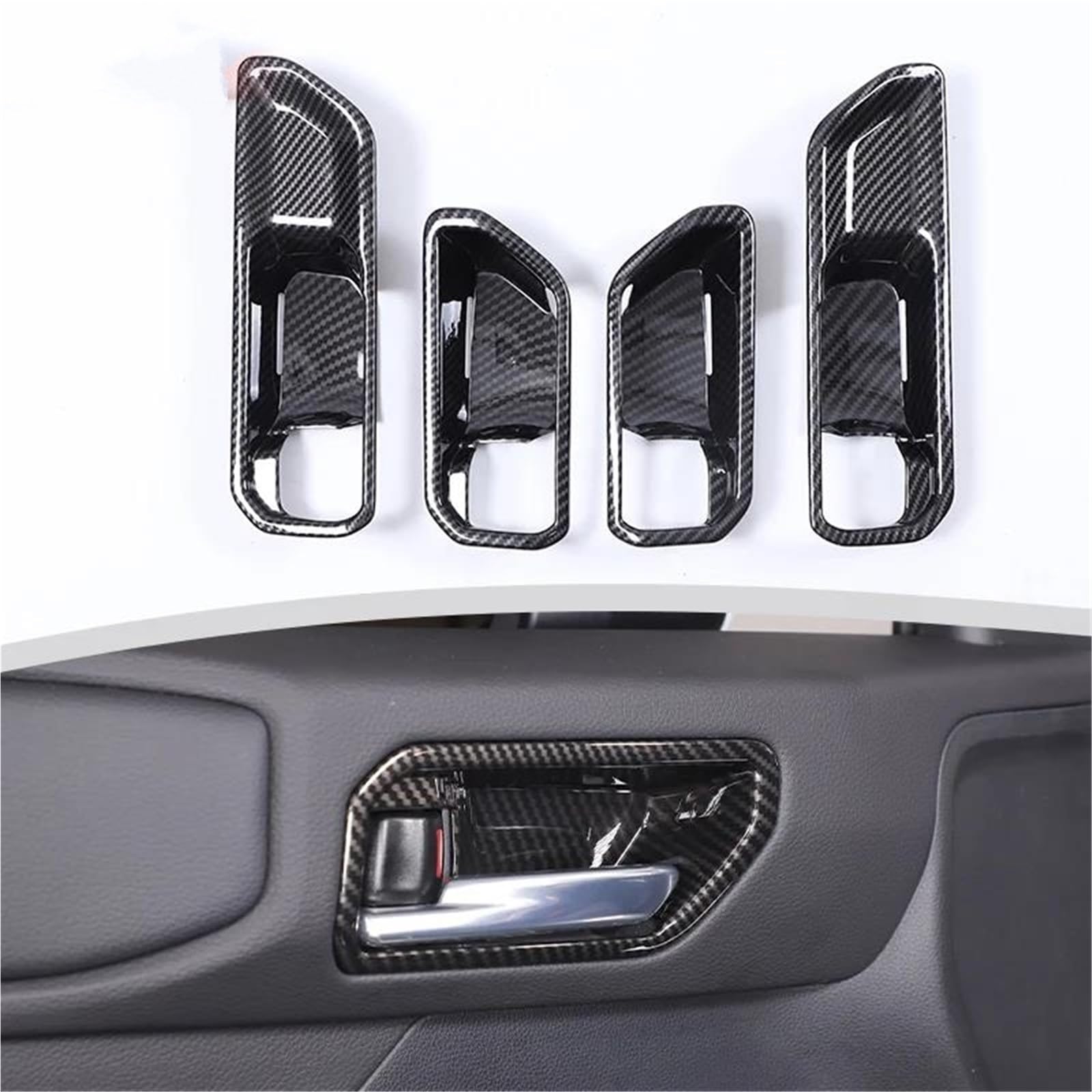 Interieur Dekor Für Toyota Für Land Für Cruiser Für Prado 250 LC250 2024+ ABS Auto Innentürgriff Türschüssel Dekorative Interieur TüRverkleidungen Dekor(Carbon Pattern) von QFJFBGGH