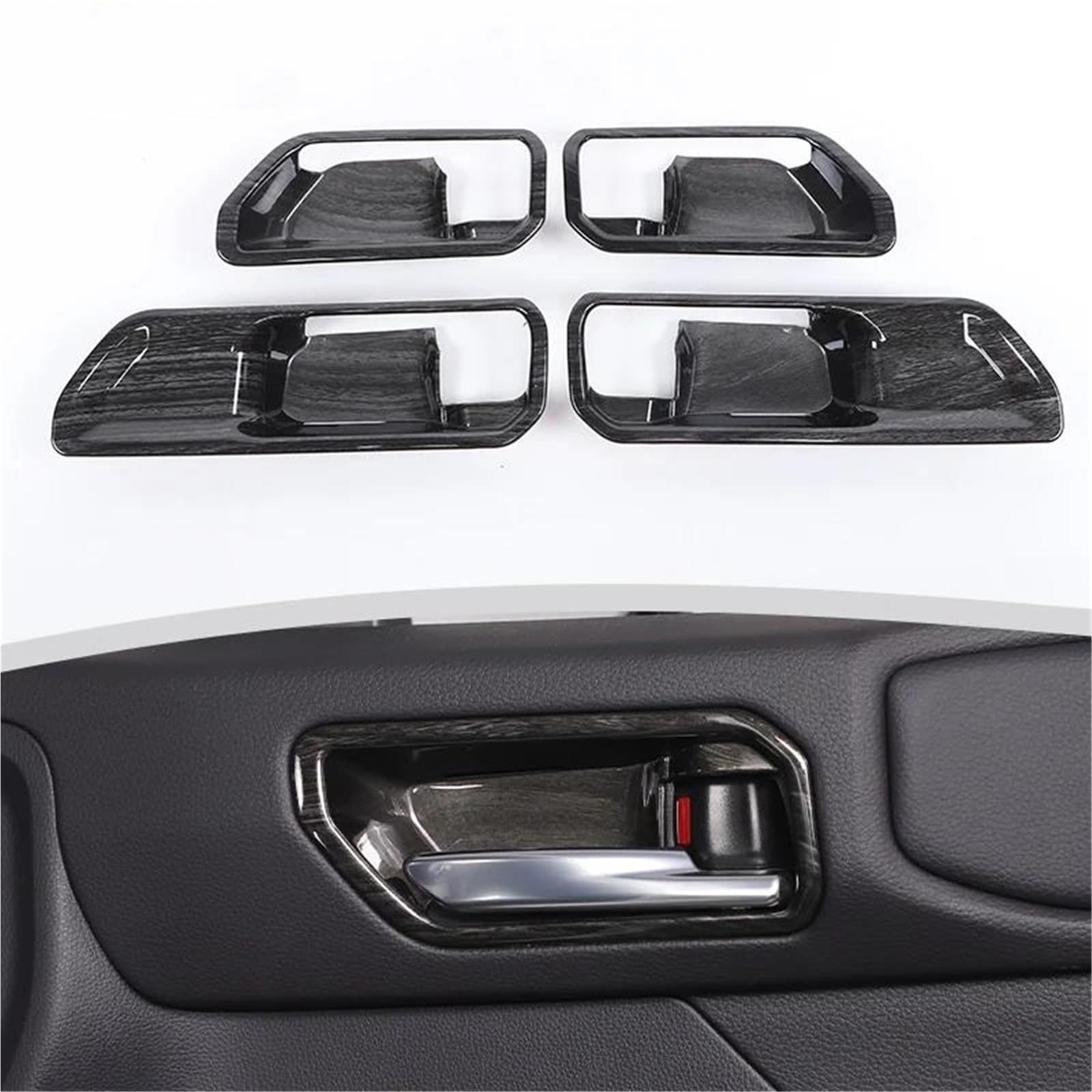 Interieur Dekor Für Toyota Für Land Für Cruiser Für Prado 250 LC250 2024+ ABS Auto Innentürgriff Türschüssel Dekorative Interieur TüRverkleidungen Dekor(Wood grain) von QFJFBGGH