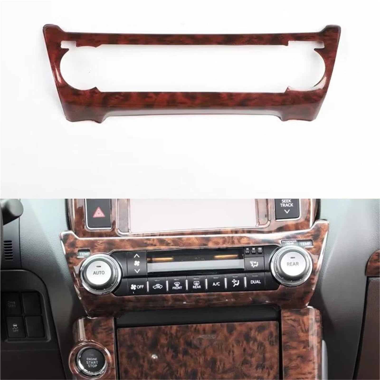 Interieur Dekor Für Toyota Für Prado 2010-2016 Auto Zentrale Konsole Klimaanlage Einstellen Panel Rahmen Trim ABS Styling Form Interieur TüRverkleidungen Dekor(Agate Color) von QFJFBGGH