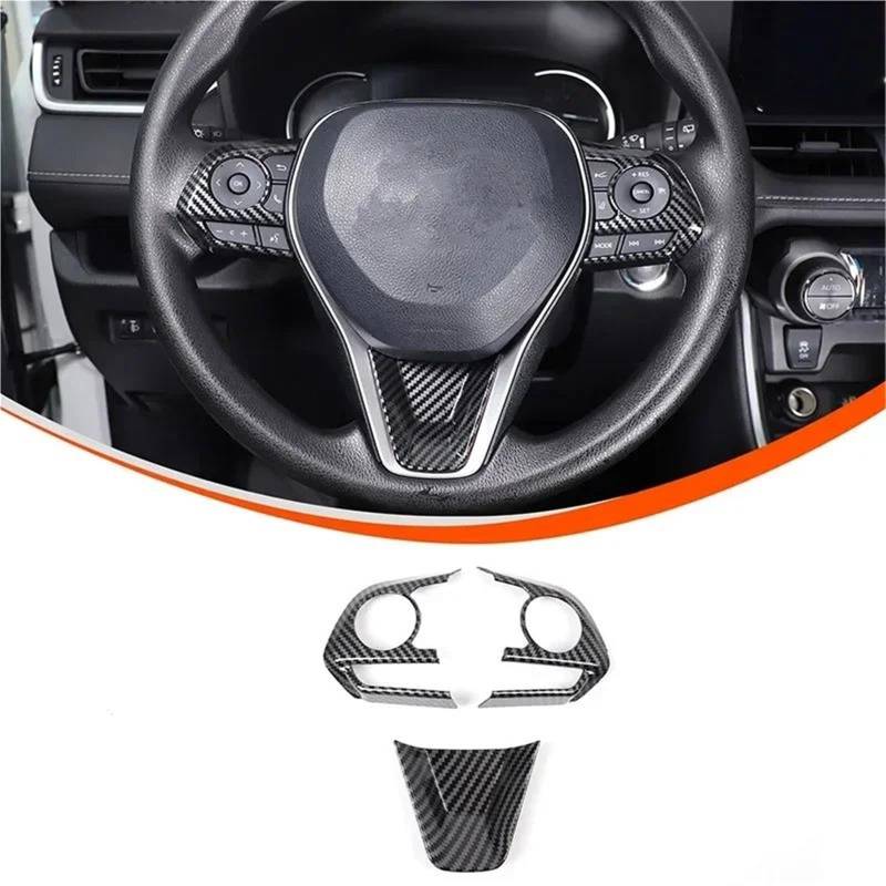 Interieur Dekor Für Toyota Für RAV4 2020+ Auto Lenkrad Dekorative Rahmen ABS Carbon Faser Muster Innen Interieur TüRverkleidungen Dekor von QFJFBGGH