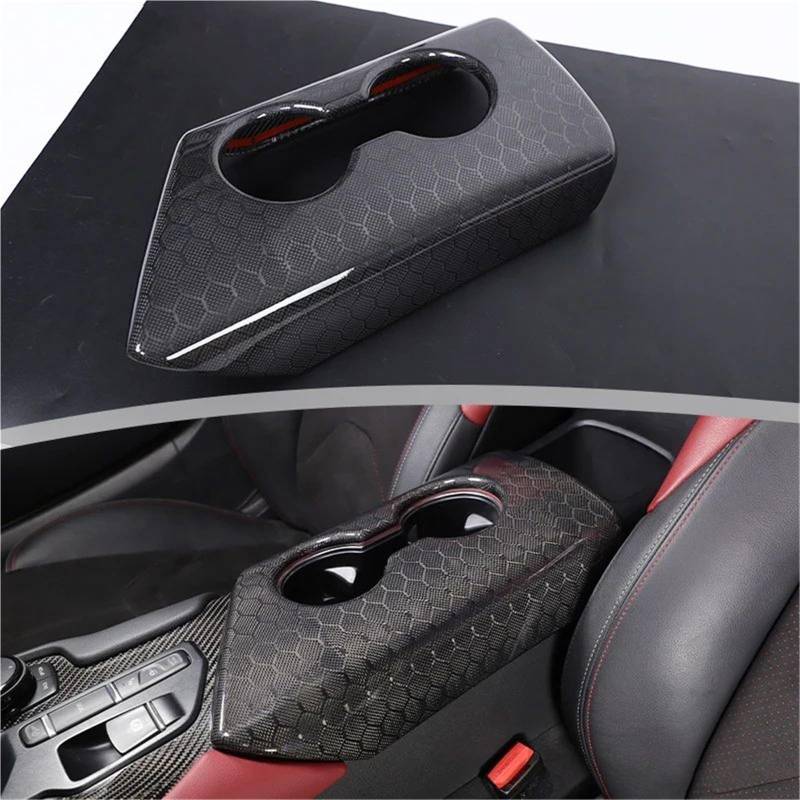 Interieur Dekor Für Toyota Für Supra Für MK5 A90 2019-2024 Honeycomb Carbon Fiber Center Console Schalttafel Aufkleber Interieur TüRverkleidungen Dekor(Style 4) von QFJFBGGH