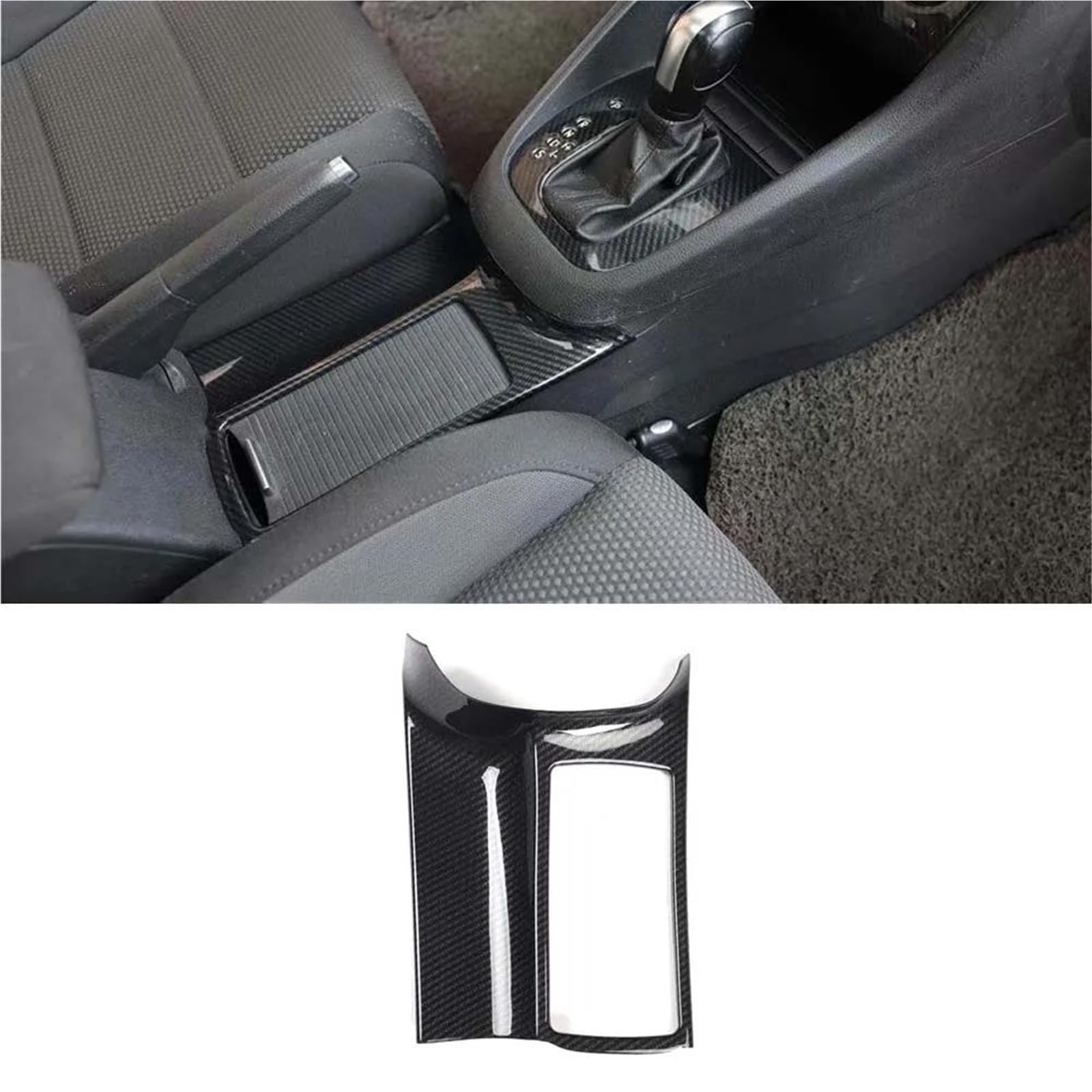 Interieur Dekor Für VW Für Golf 6 2010-2012 LHD Und RHD Auto Innen Wasser Tasse Halter Rahmen Trim Styling Innen Interieur TüRverkleidungen Dekor(Carbon Pattern) von QFJFBGGH