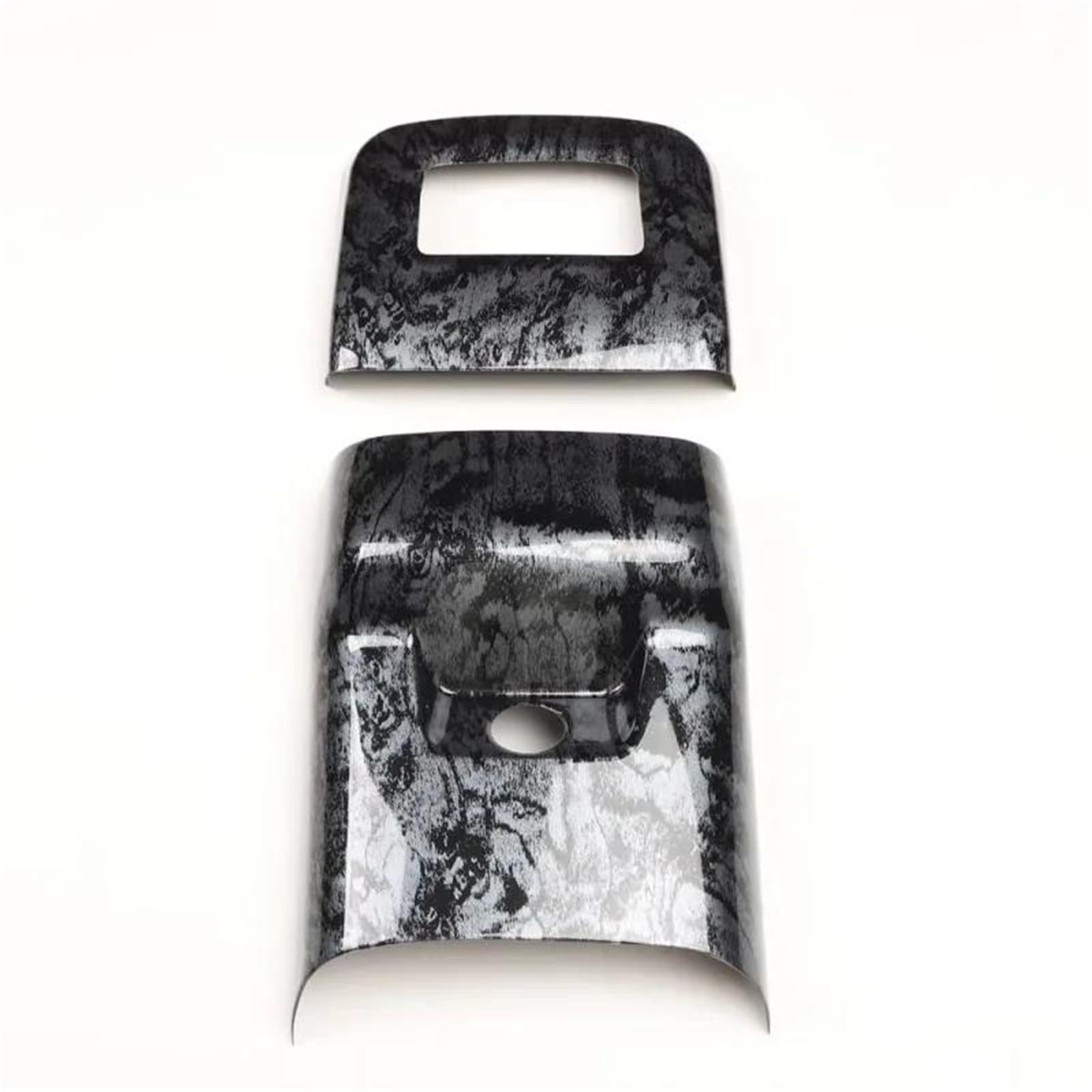 Interieur Dekor Für Volvo Für XC90 2015-2023 Carbon Fiber Pattern ABS Auto Armlehne Hinten Anti Kick Rahmen Abdeckung Trim Aufkleber Interieur TüRverkleidungen Dekor(Black Wood) von QFJFBGGH
