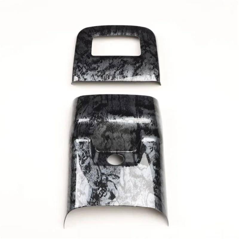 Interieur Dekor Für Volvo Für XC90 2015-2023 Carbon Fiber Pattern ABS Auto Armlehne Hinten Anti Kick Rahmen Abdeckung Trim Aufkleber Interieur TüRverkleidungen Dekor(Black Wood) von QFJFBGGH