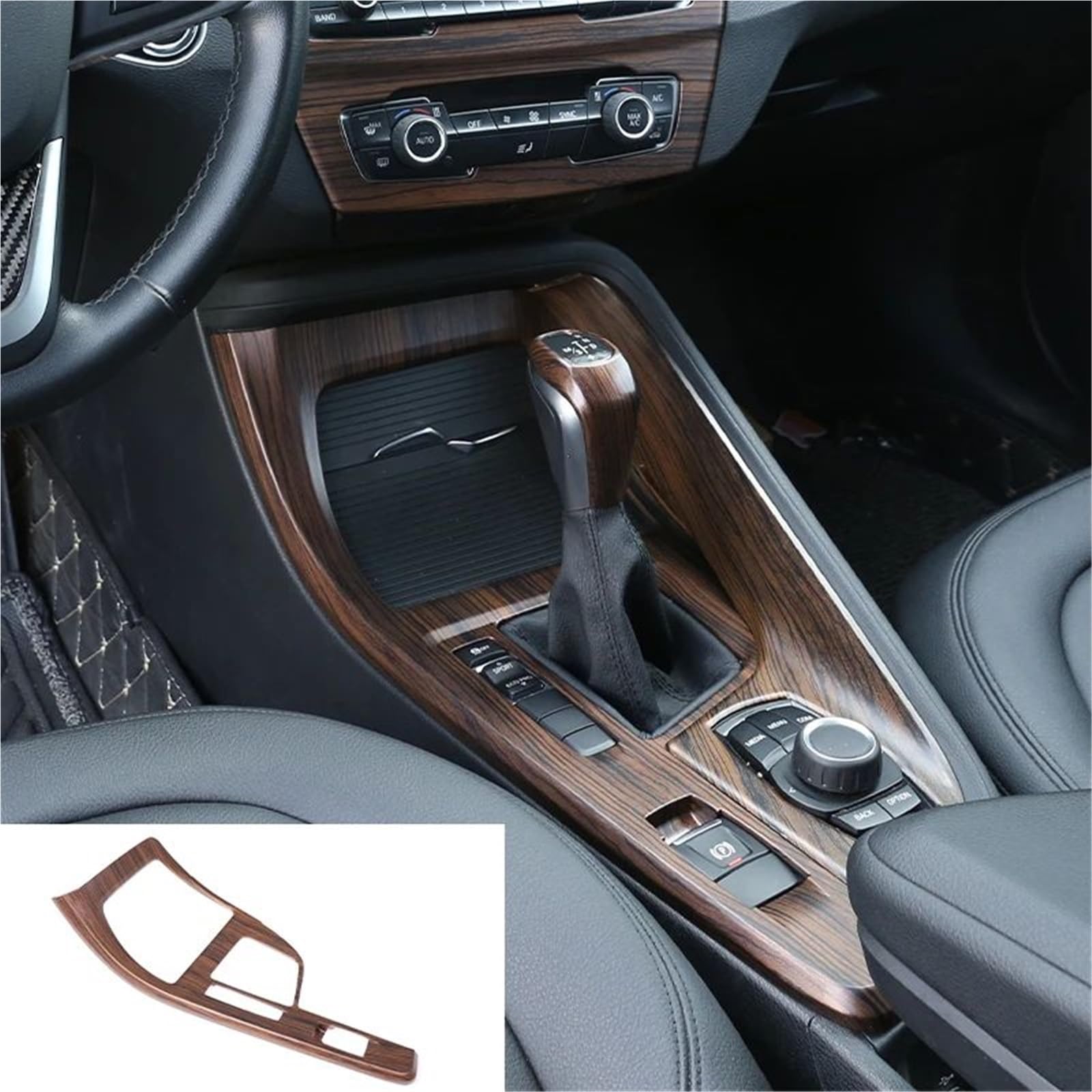 Interieur Dekor Für X1 F48 X2 F47 2016-2022 LHD Auto ABS 1 Stück Konsole Gangschaltung Panel Dekoration Abdeckung Trim Interieur TüRverkleidungen Dekor(Pine wood grain A) von QFJFBGGH