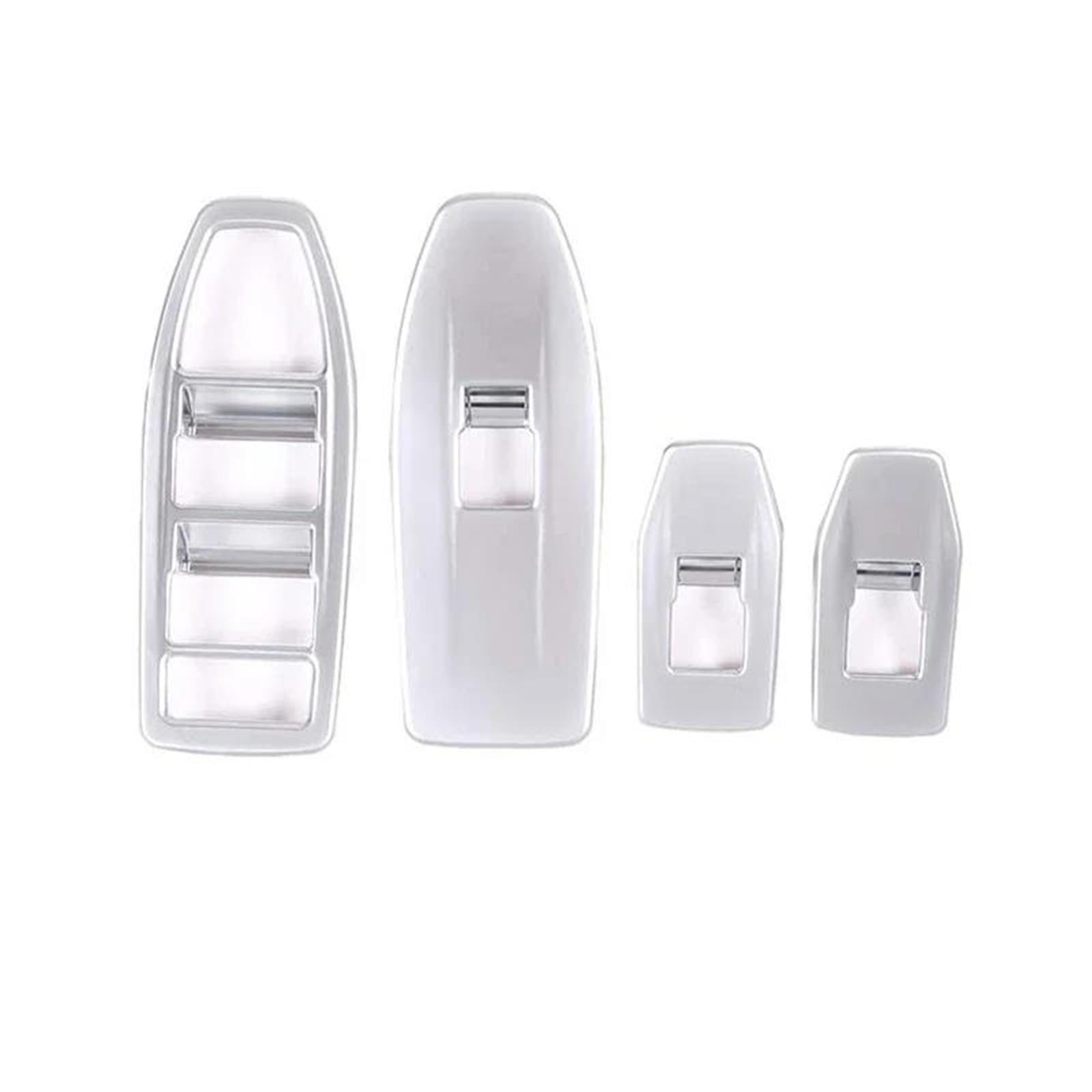 Interieur Dekor Für X1 IX1 U10 U11 2023-2024 ABS Auto Fensterheber Schalter Taste Abdeckung Trim Aufkleber Auto Zubehör Interieur TüRverkleidungen Dekor(Silber) von QFJFBGGH