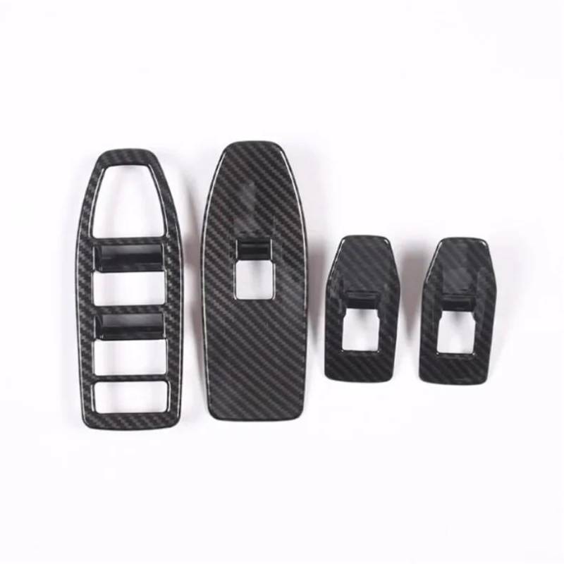 Interieur Dekor Für X1 IX1 U10 U11 2023-2025 ABS Auto Fensterheber Schalter Taste Abdeckung Trim Aufkleber Zubehör Interieur TüRverkleidungen Dekor(Carbon Pattern) von QFJFBGGH
