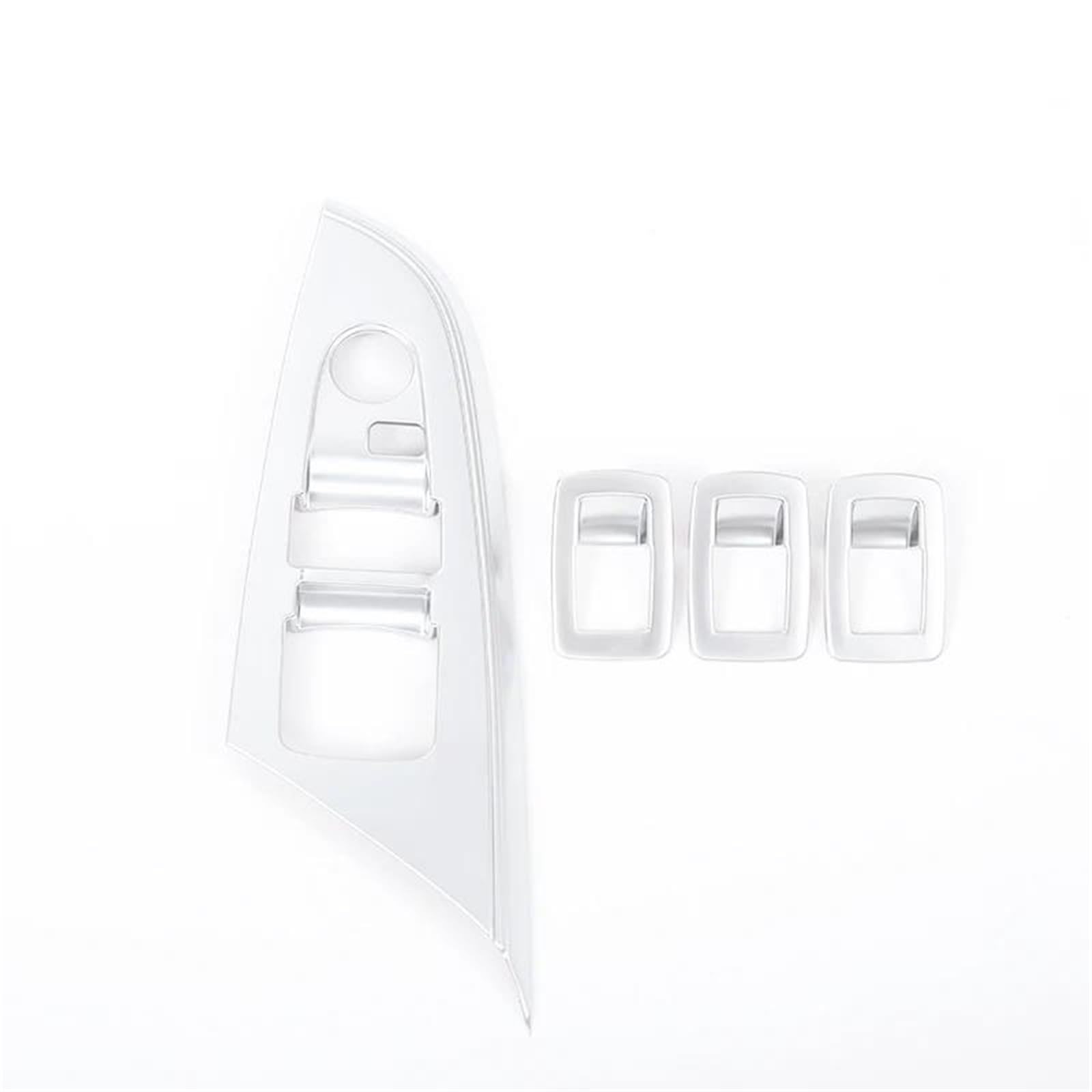 Interieur Dekor Für X3 X4 F25 F26 2011-2017 ABS Auto Fenster Glas Hebe Schalter Tasten Rahmen Dekoration Abdeckung Interieur TüRverkleidungen Dekor(Silber) von QFJFBGGH